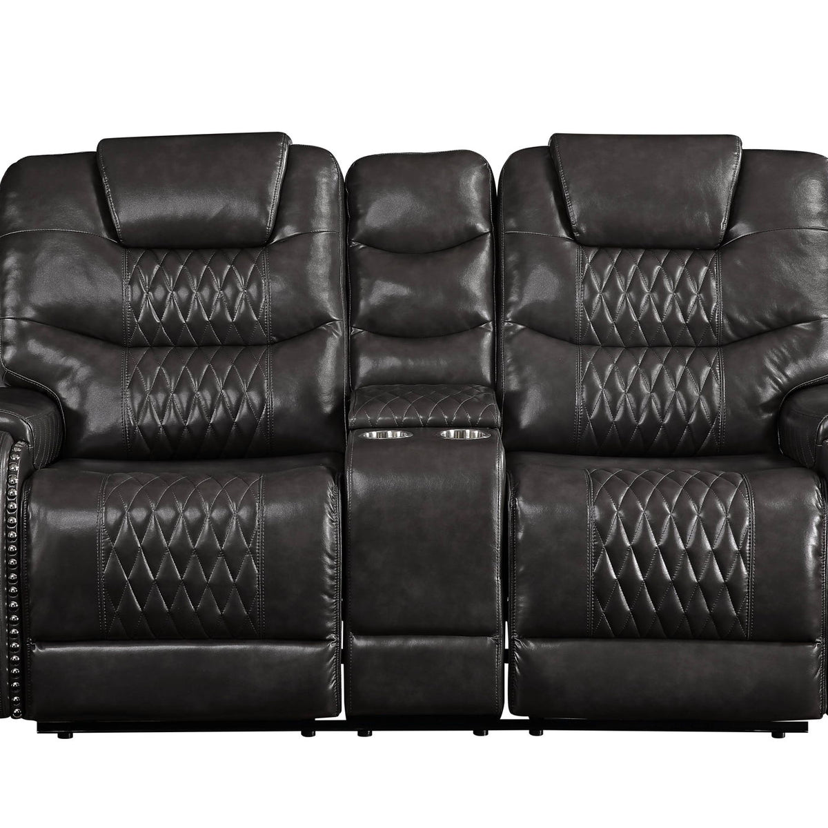 Braylon - Recliner Loveseat With Cupholder Console - Brown