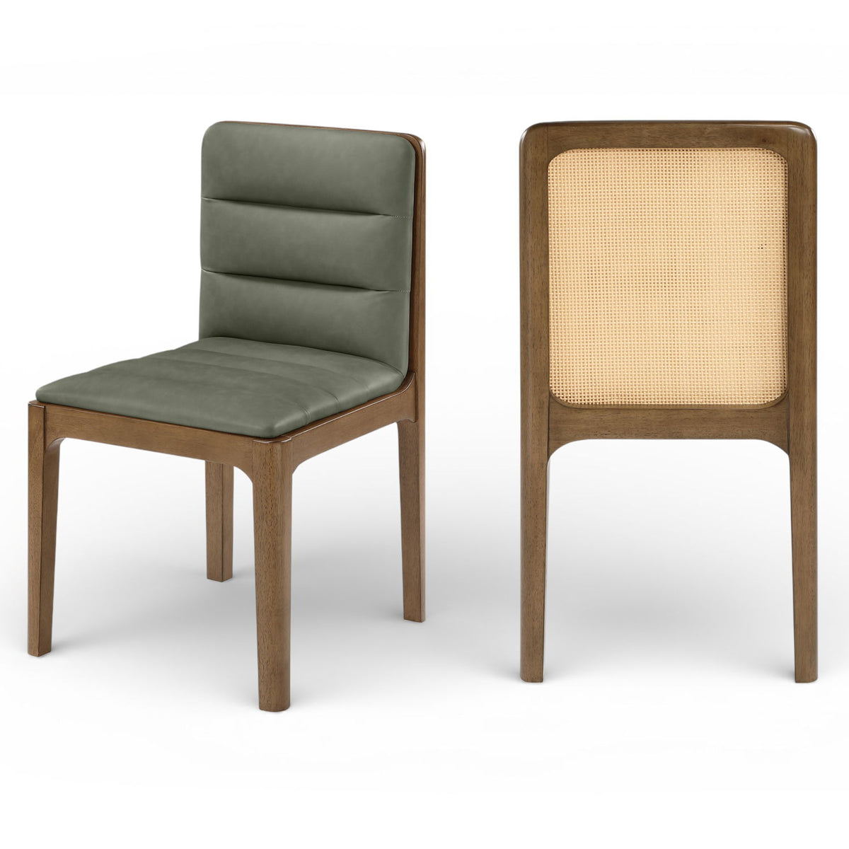 Ellis - Vegan Leather Upholstered Dining Chair (Set of 2) - Brown Base