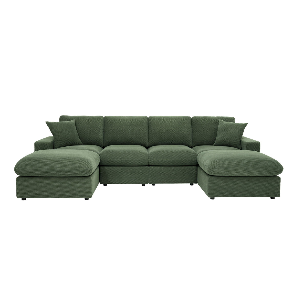 Sectional With 2 Ottomans