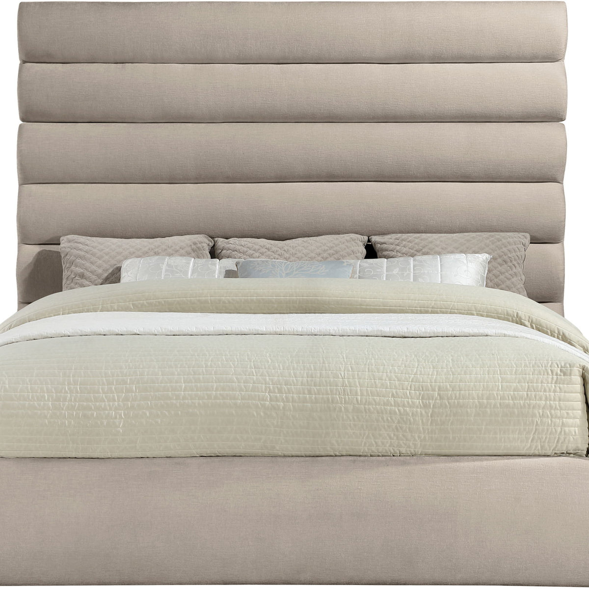 Adam - Chenille Fabric Bed With 70.5" Headboard