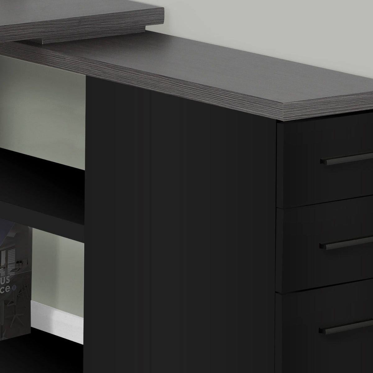 Computer Desk, Home Office, Corner, Left, Right Set - Up, Storage Drawers, L Shape, Laptop, And Contemporary & Modern