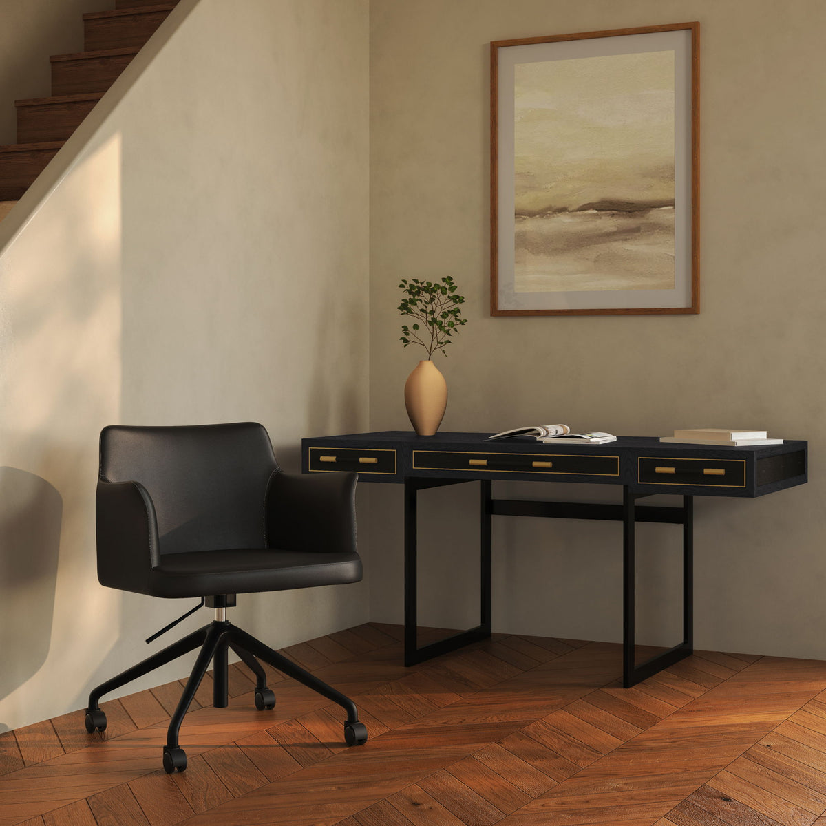 Morris - PVC Office Chair - Black
