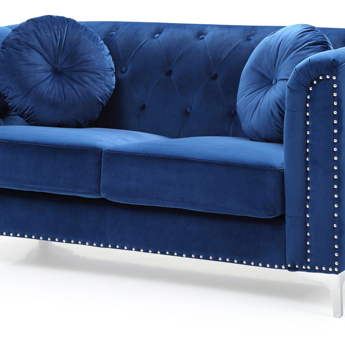 Stylish Sloped Arm Loveseat