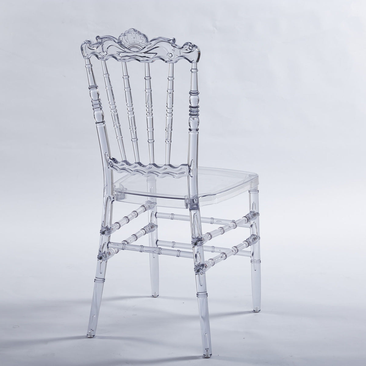 Dining Chair With Plastic Seat, Welding Chair (Set of 4) - Transparent