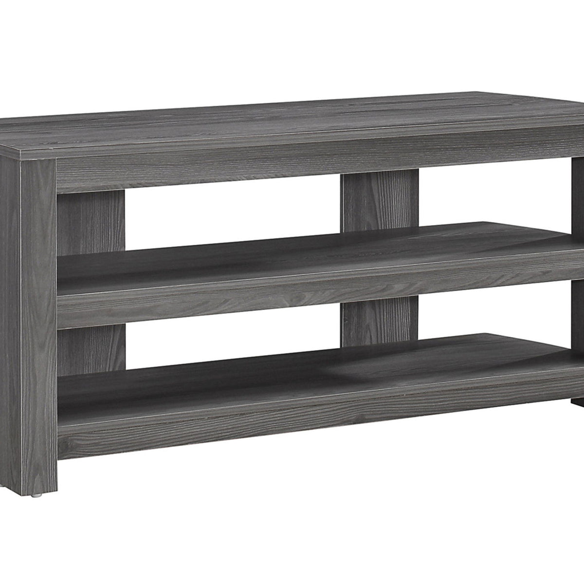 TV Stand, Console, Media Entertainment Center, 3 Storage Shelves