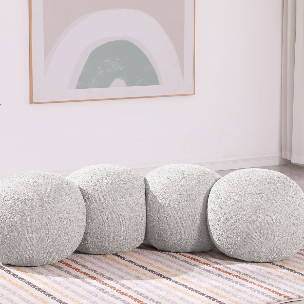 Apollo - Boucle Fabric Bench
