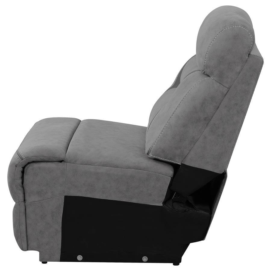 Higgins - Upholstered Armless Chair - Gray