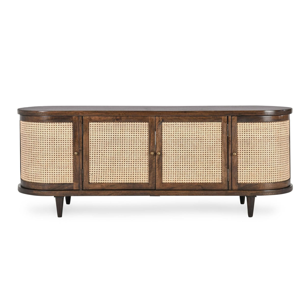 Teresa - 4 Door Buffet - Walnut / Natural Brown