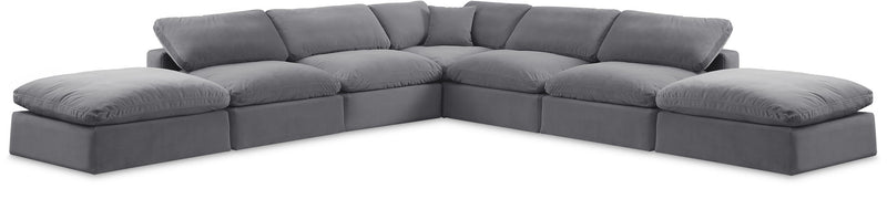 Comfy - 7 Piece Velvet Modular Corner Sectional