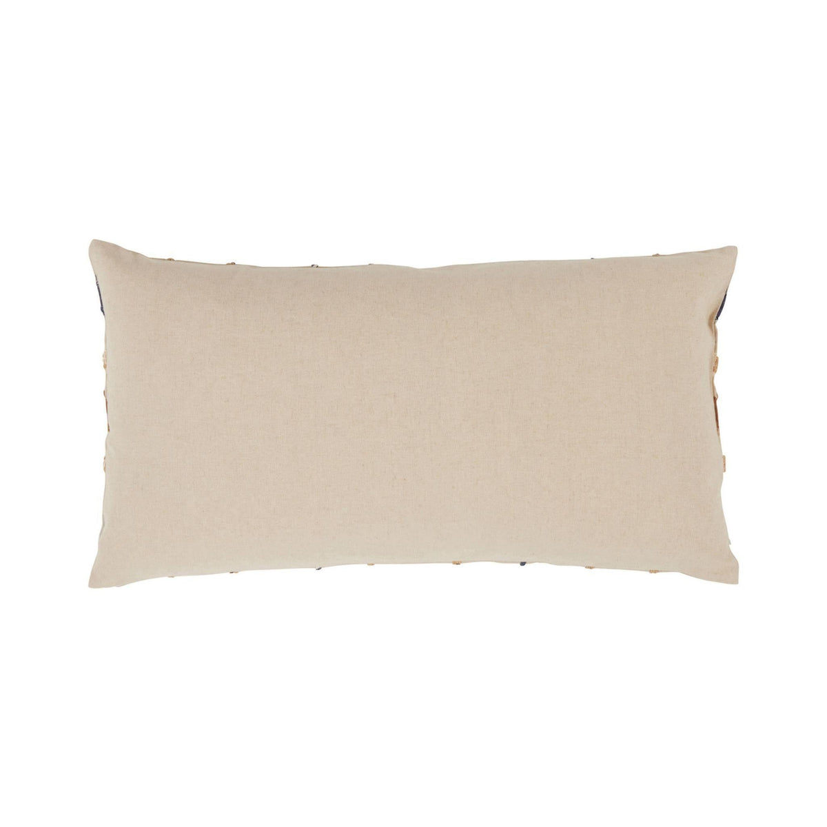 Stratton ML pillow, beige fabric lumbar pillow with smooth front panel