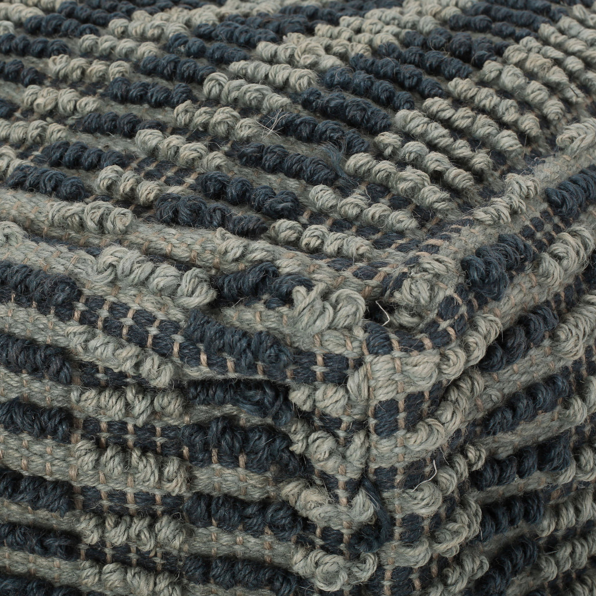 Walle - Fabric Square Pouf Ottoman And Floor Cushion Teal - Blue