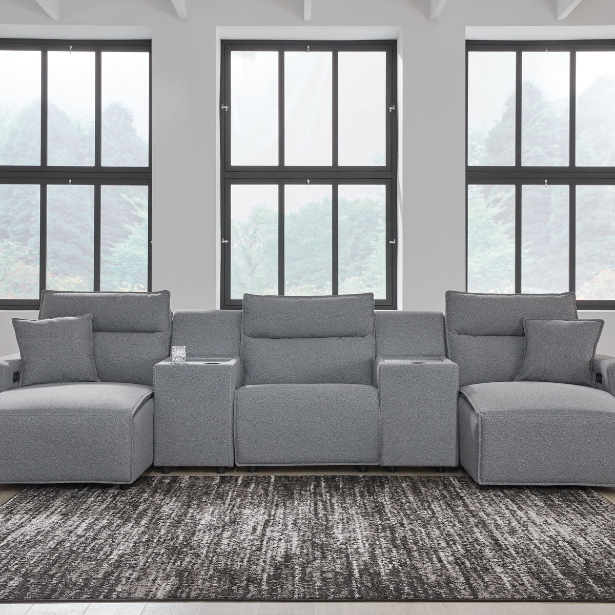 ModMax II - Salt And Pepper - Reclining Sectional