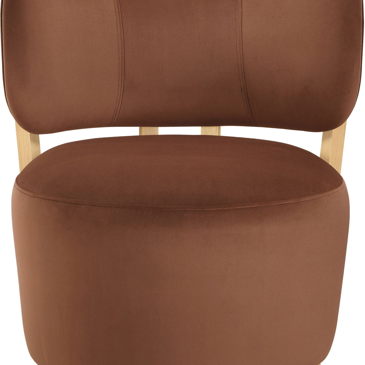Elara - Velvet Upholstered Swivel Accent Chair - Stained Natural