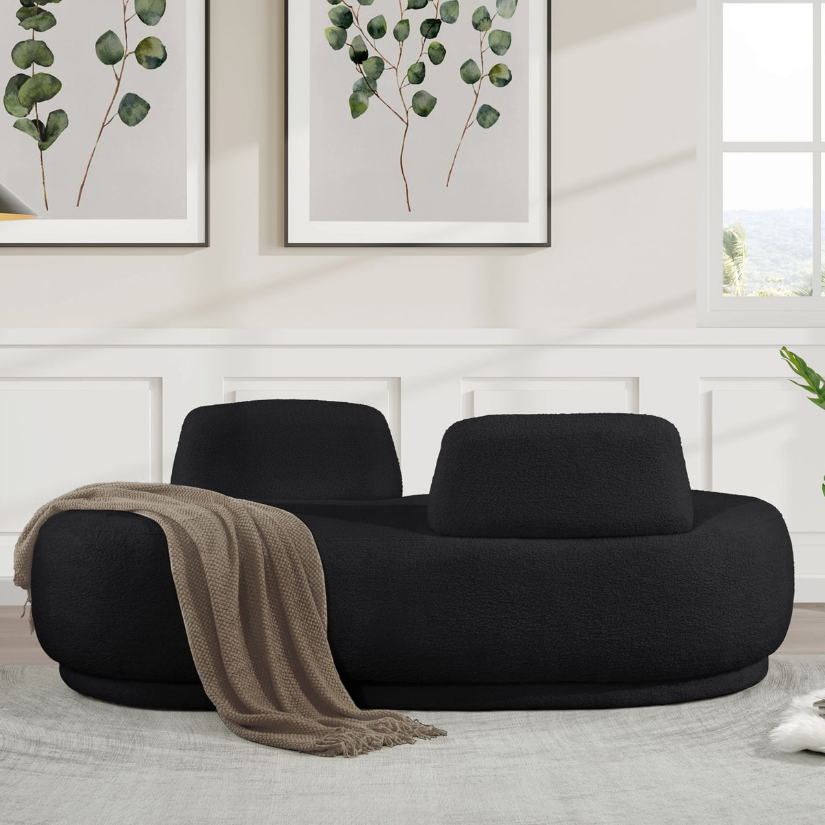 Argyle - Teddy Fabric Chaise / Loveseat