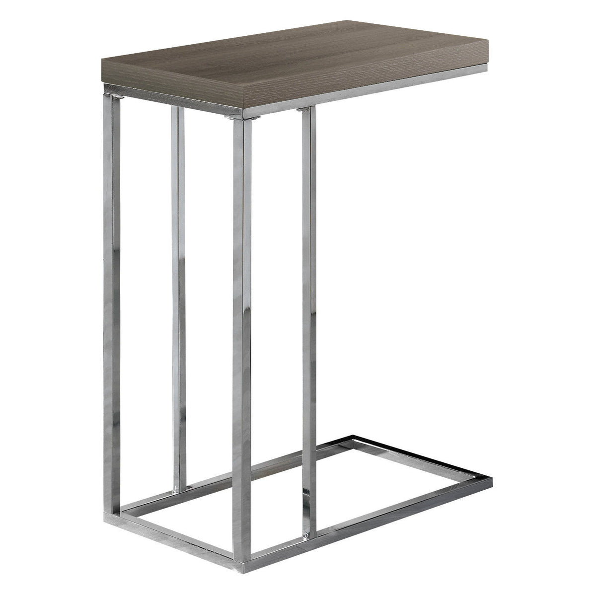Accent Table, C - Shaped, Tempered Glass, Stylish Design Contemporary & Modern