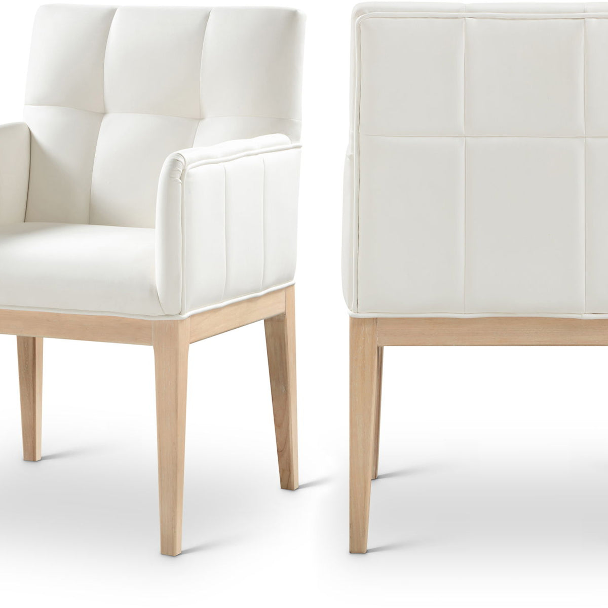 Adrian - Dining Arm Chair (Set of 2) - Light Brown Legs