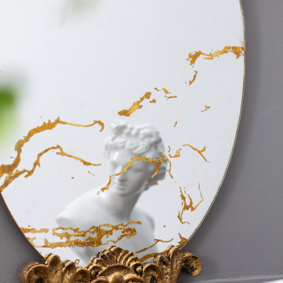 Decorative Oval Wall Mirror, Accent Mirror For Living Room, Entryway, Bedroom
