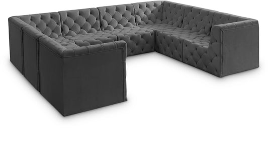 Tuft - Modular Sectional 8 Piece - Gray - Fabric