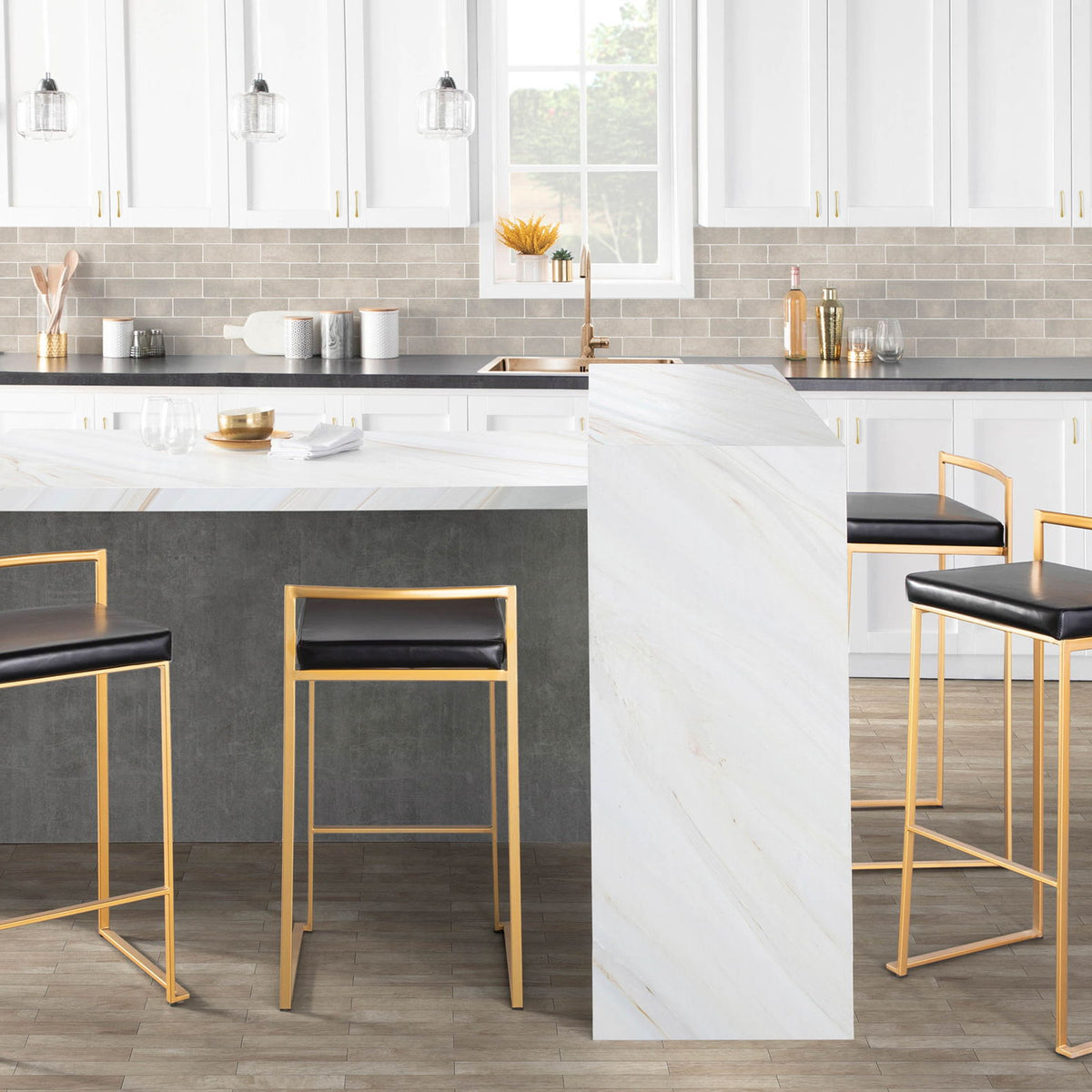 Fuji - Contemporary / Glam & Quality Construction Barstool