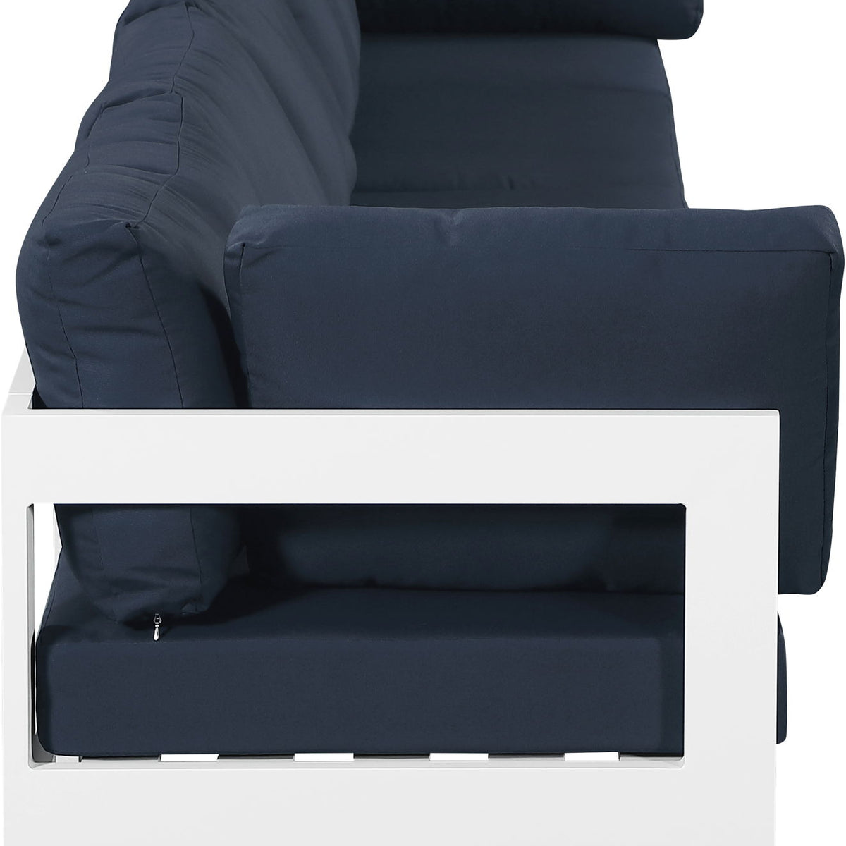 Nizuc - Outdoor Patio 5 Seat Modular Sofa With White Frame