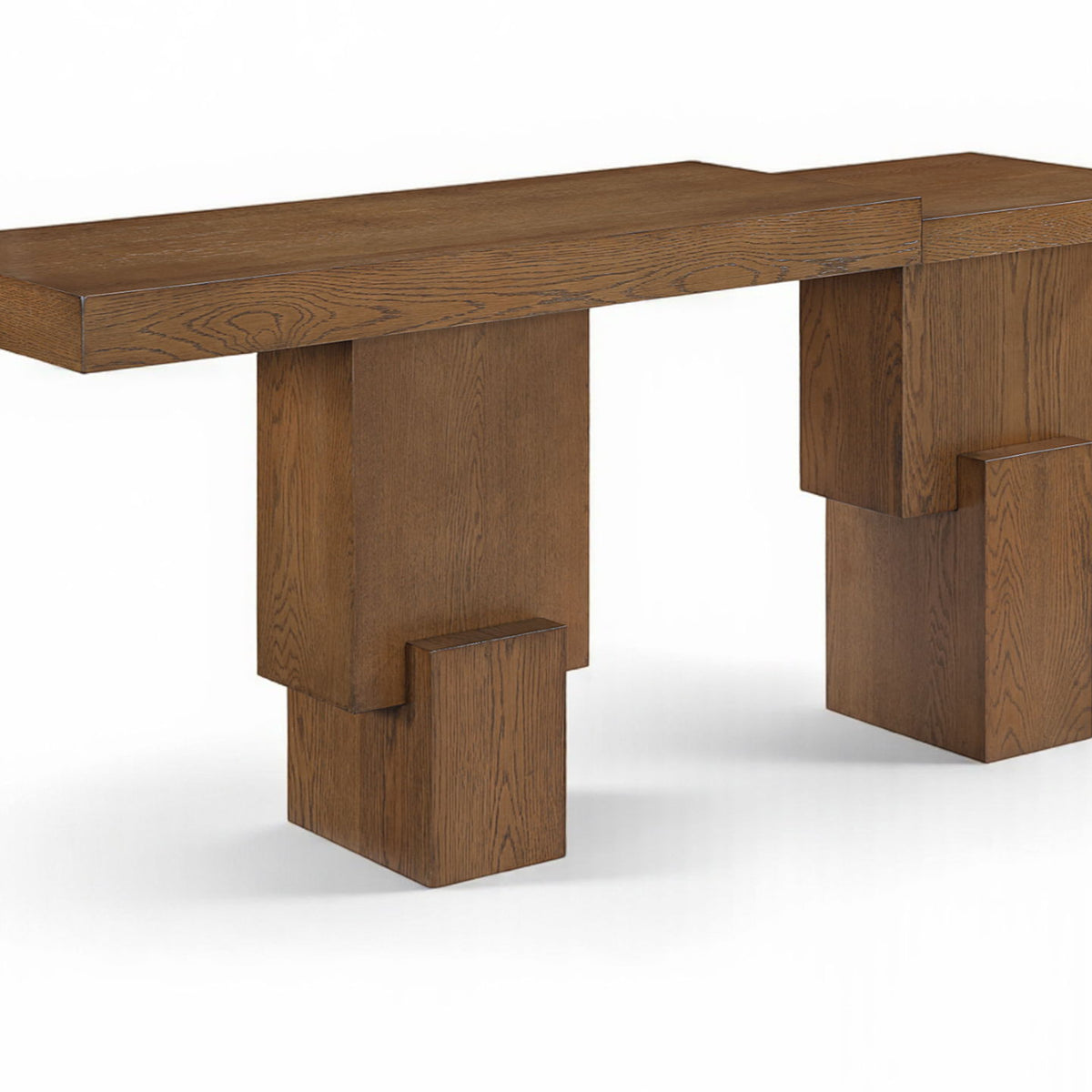 Anzio - Oak Veneer And Solid Wood Console Table