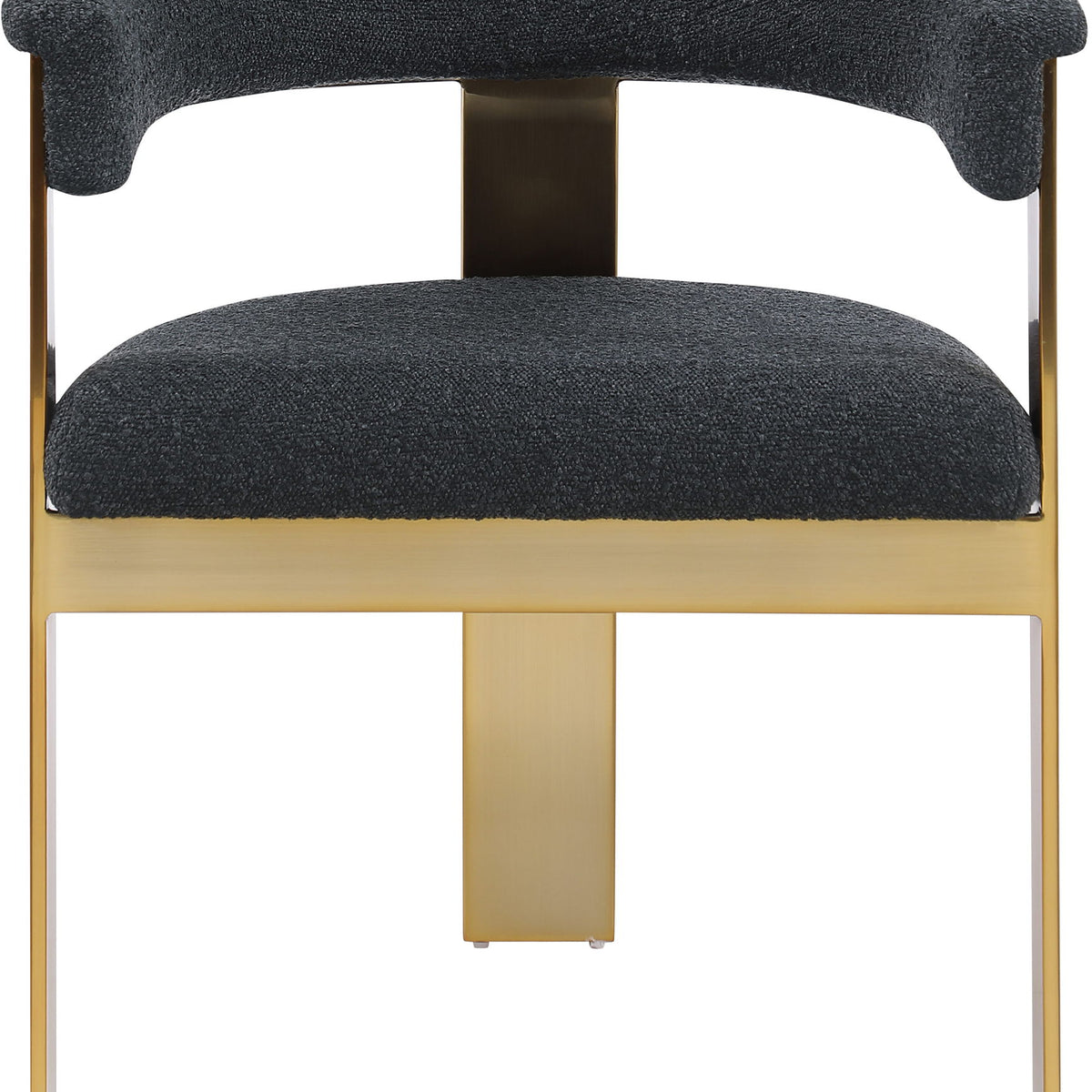 Romeo - Boucle Dining Chair With Gold Base (Set of 2)