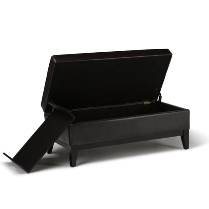 Oregon - Contemporary Storage Ottoman Bench With Tray