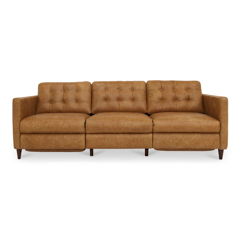 Bridgers - Leather Power Recliner Sofa - Tan