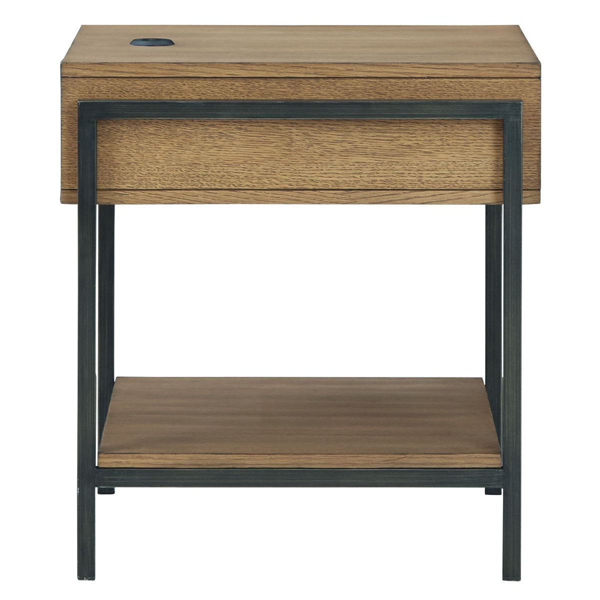 Fridley - Brown / Black - Rectangular End Table
