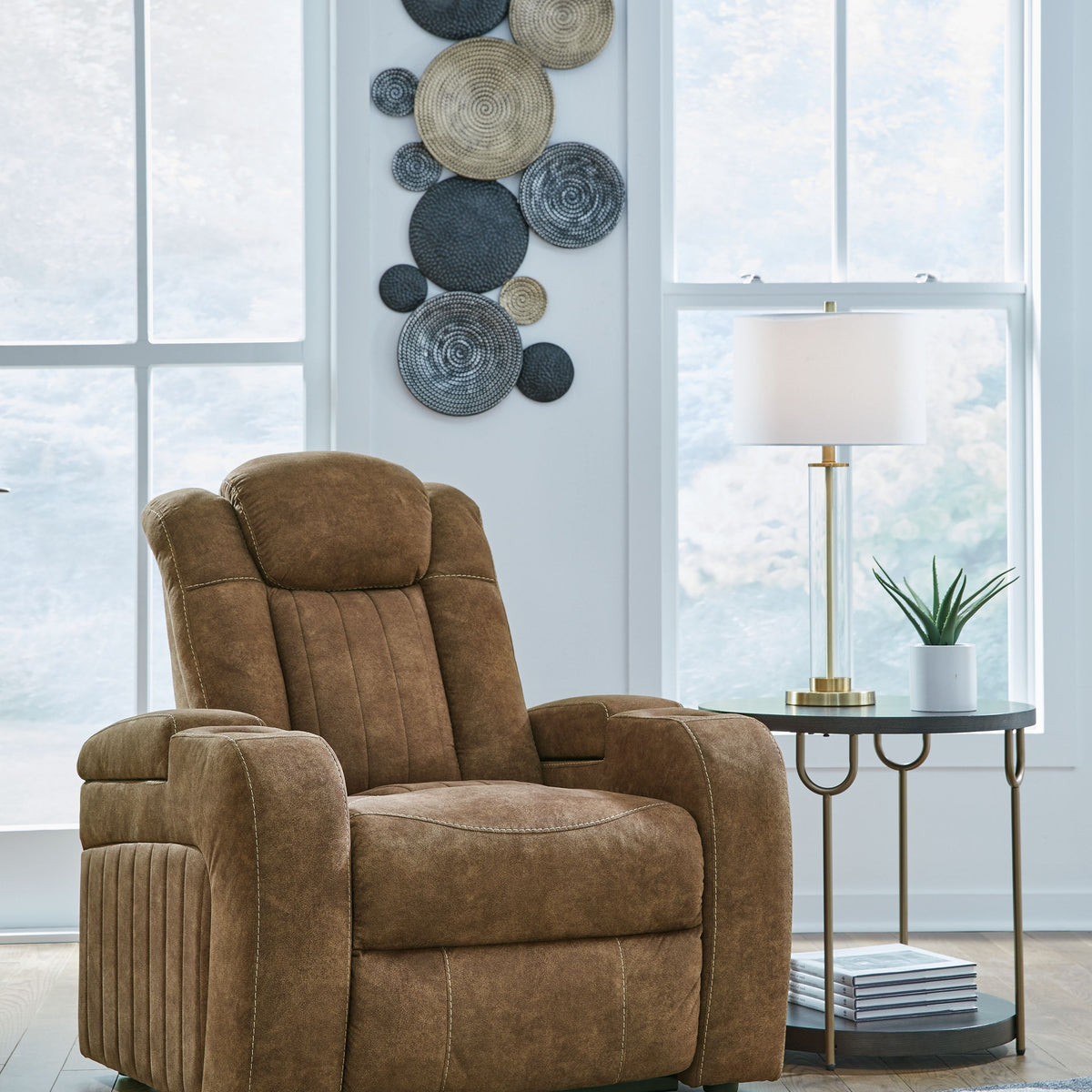 Wolfridge - Brindle - Power Recliner/Adj Headrest