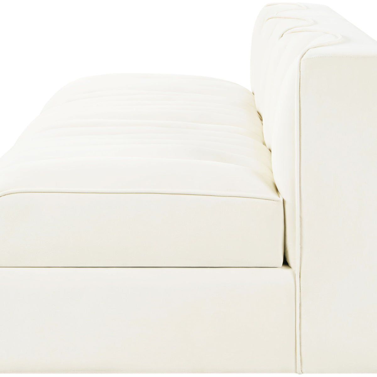 Rummi - Velvet Performance Fabric Upholstered 3 Piece Modular Armless Sofa