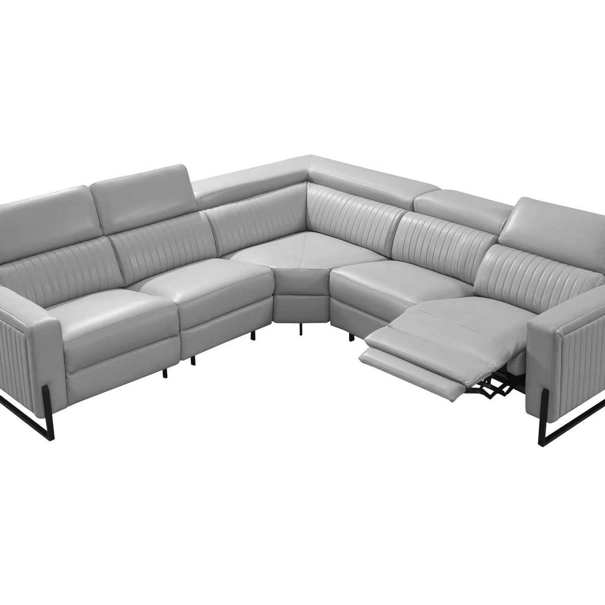 2787 - Sectional With Recliners - Gray