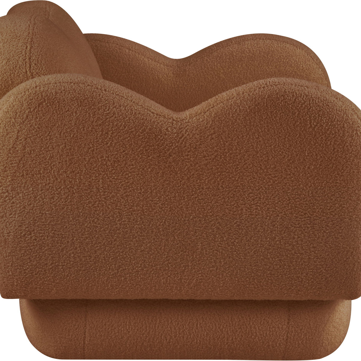 Bloom - Teddy Fabric Chair - Saddle