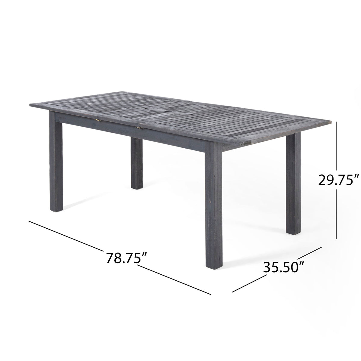 Outdoor Expandable Dining Table With Square Legs