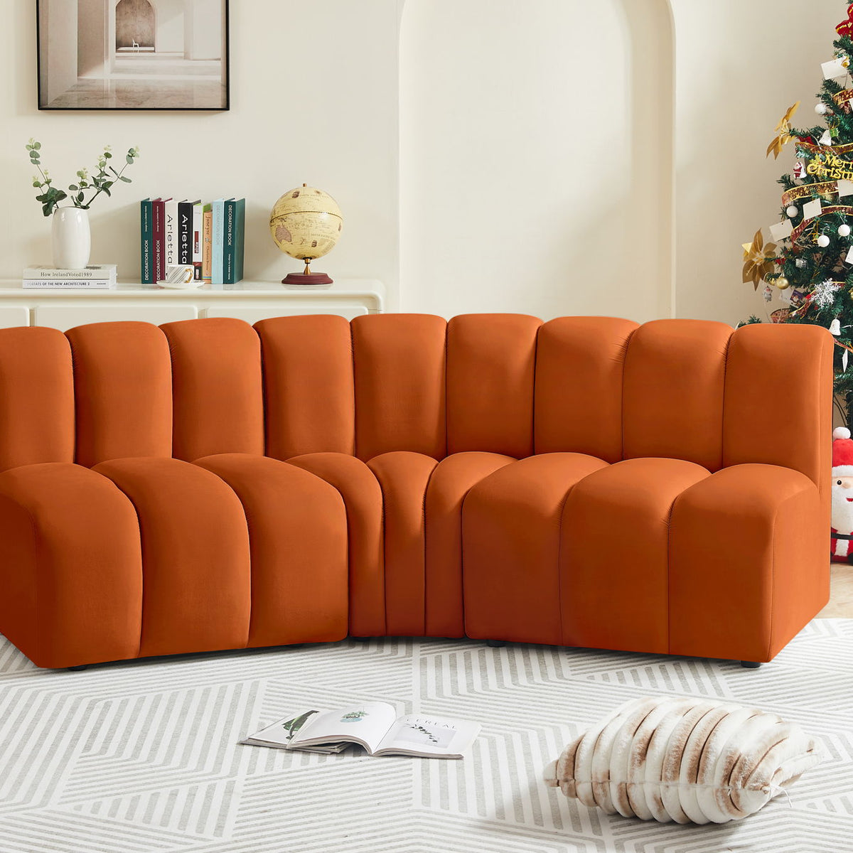 Arc - Velvet 3 Piece Modular Corner Sofa