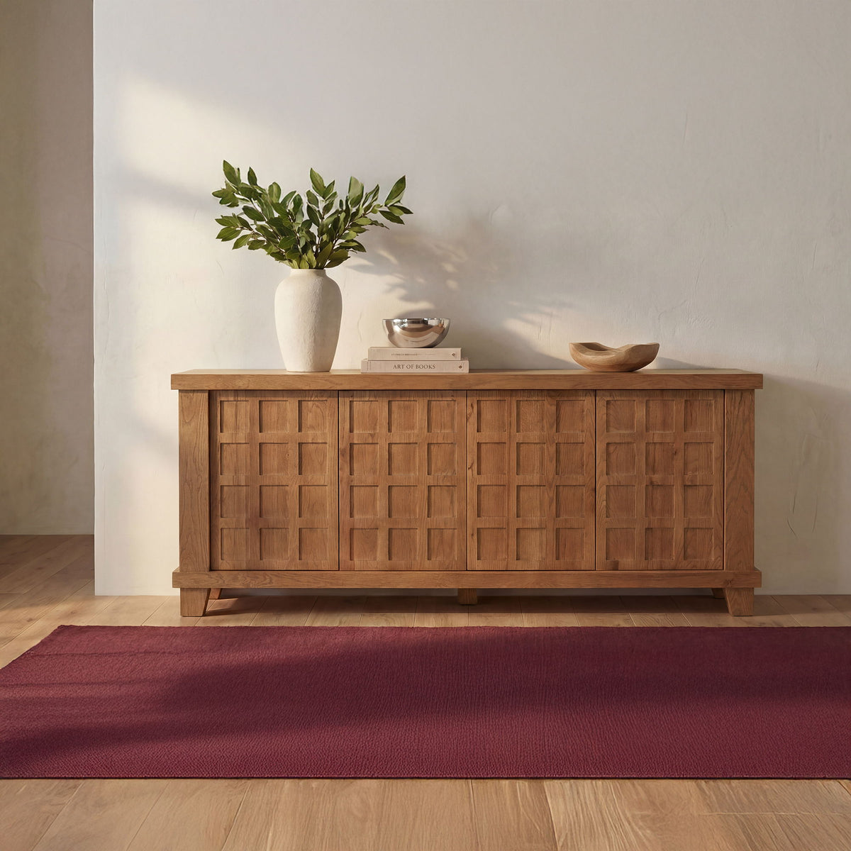 Enya - Sideboard - Red / Oak
