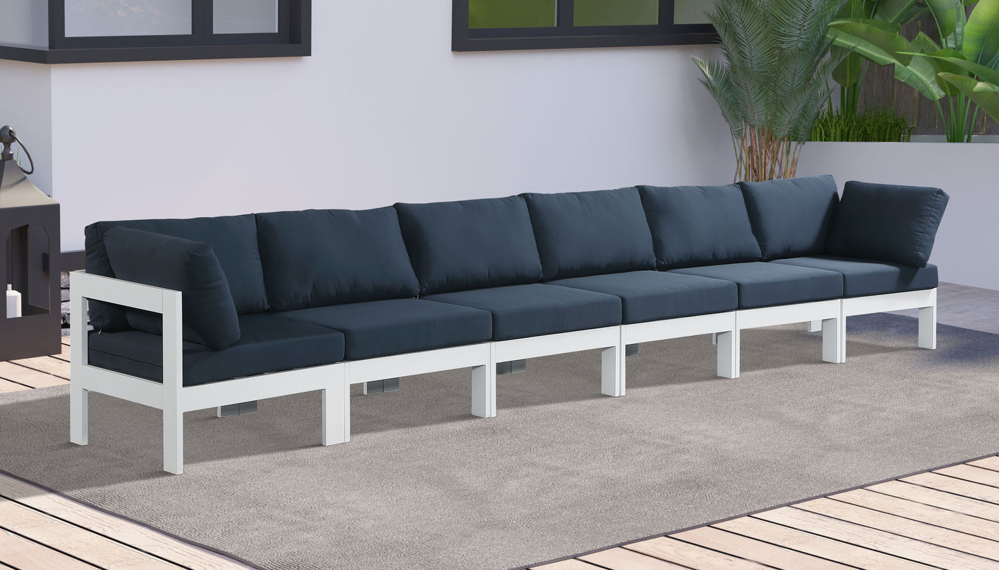 Nizuc - Outdoor Patio Modular Sofa With Frame - Navy