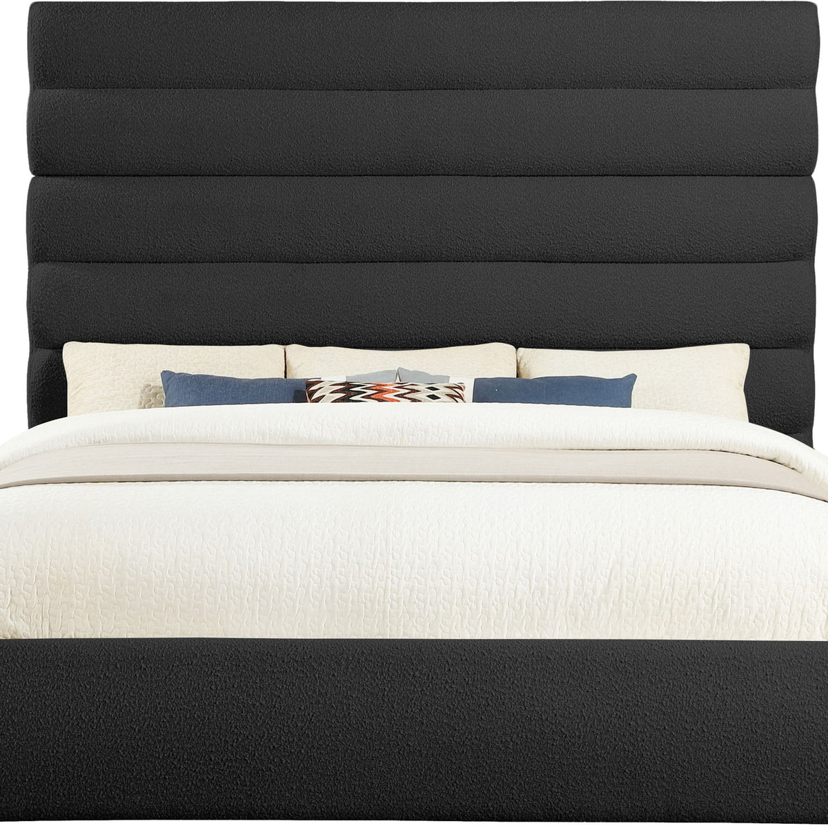 Adam - Boucle Fabric Bed With 70.5" Headboard
