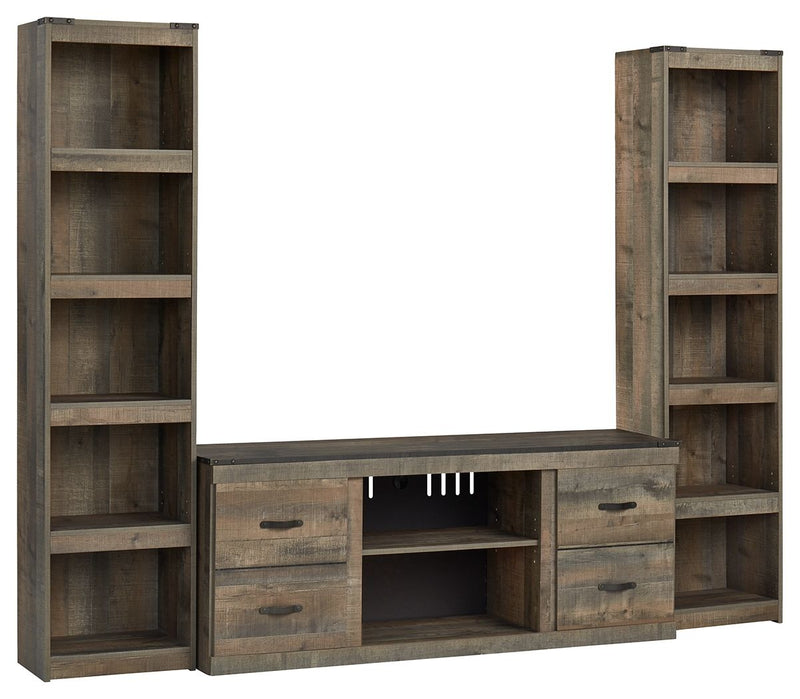 Trinell - 3-Piece Entertainment Center - Brown