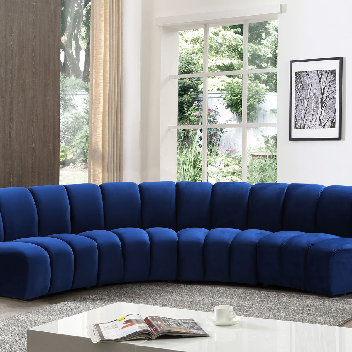 Infinity - 4 Piece Velvet Modular Sectional