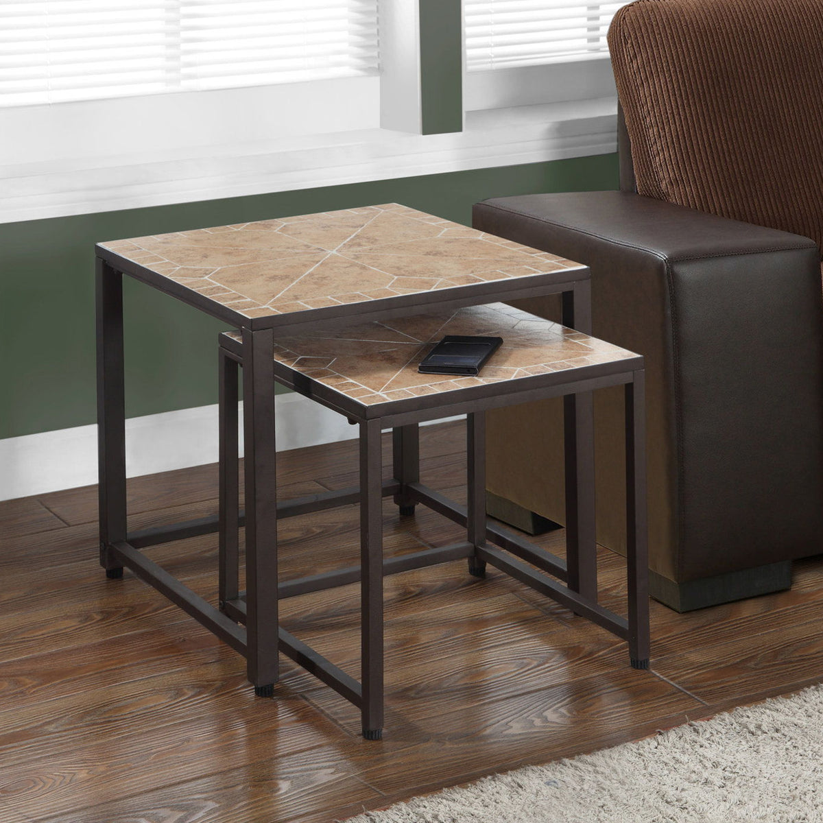 Nesting Table, Space-Saving Design Transitional (Set of 2)
