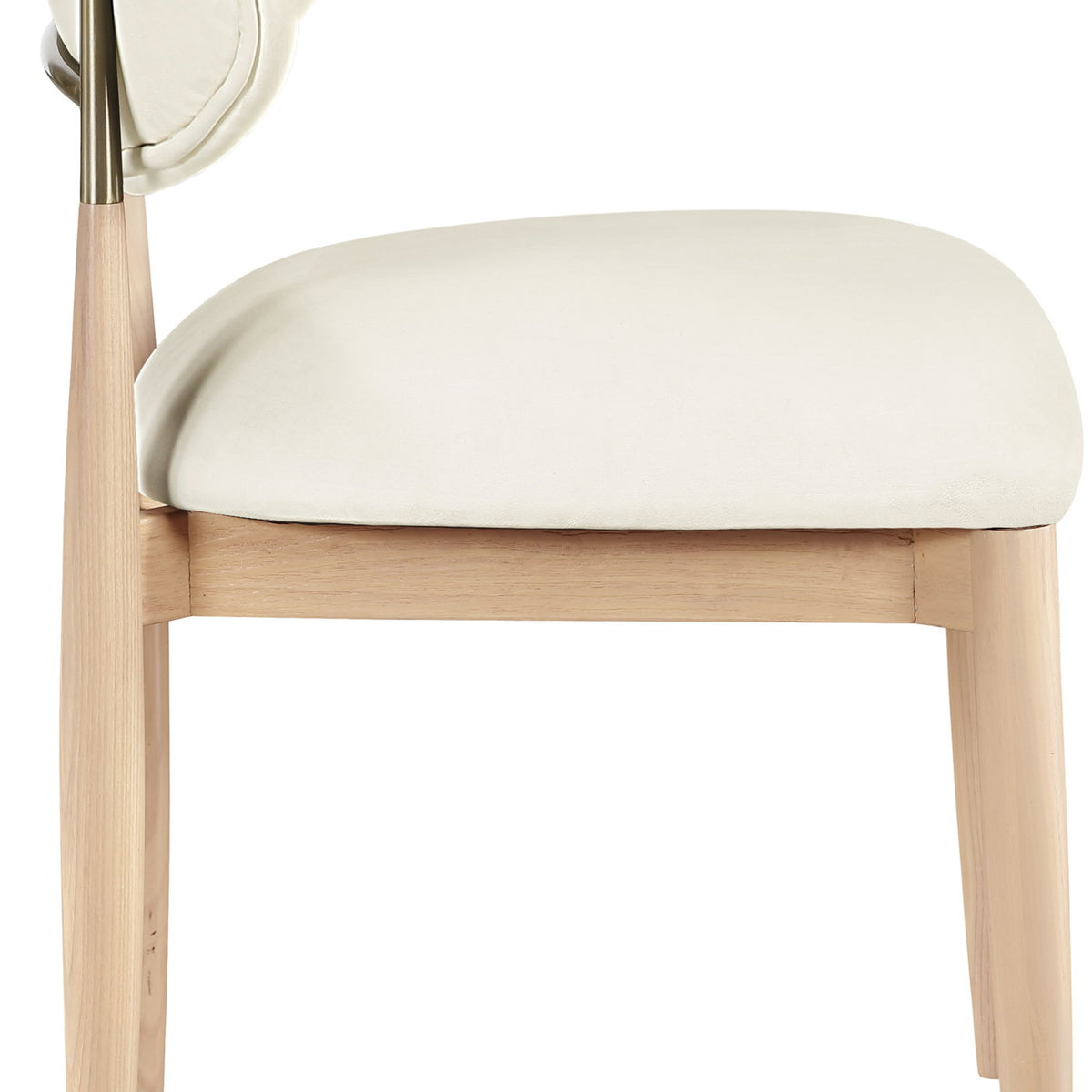 Riccio - Faux Leather Dining Side Chair (Set of 2) - Natural Frame