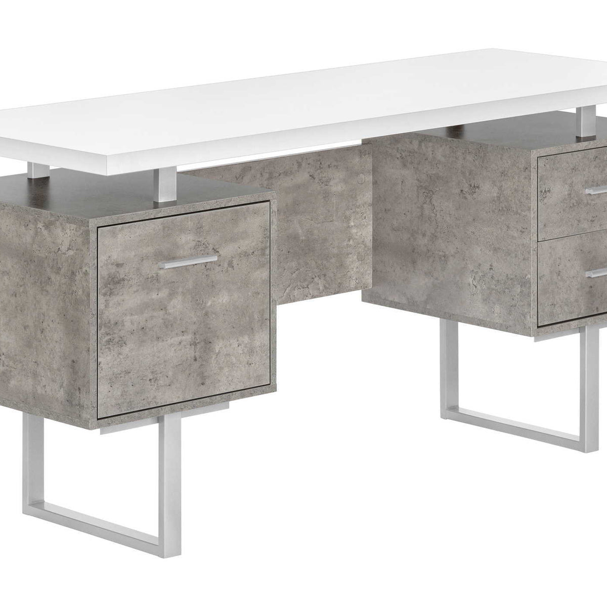 Computer Desk For Home Office, Laptop, Left, Right Set - Up, Storage Drawers, Contemporary & Modern