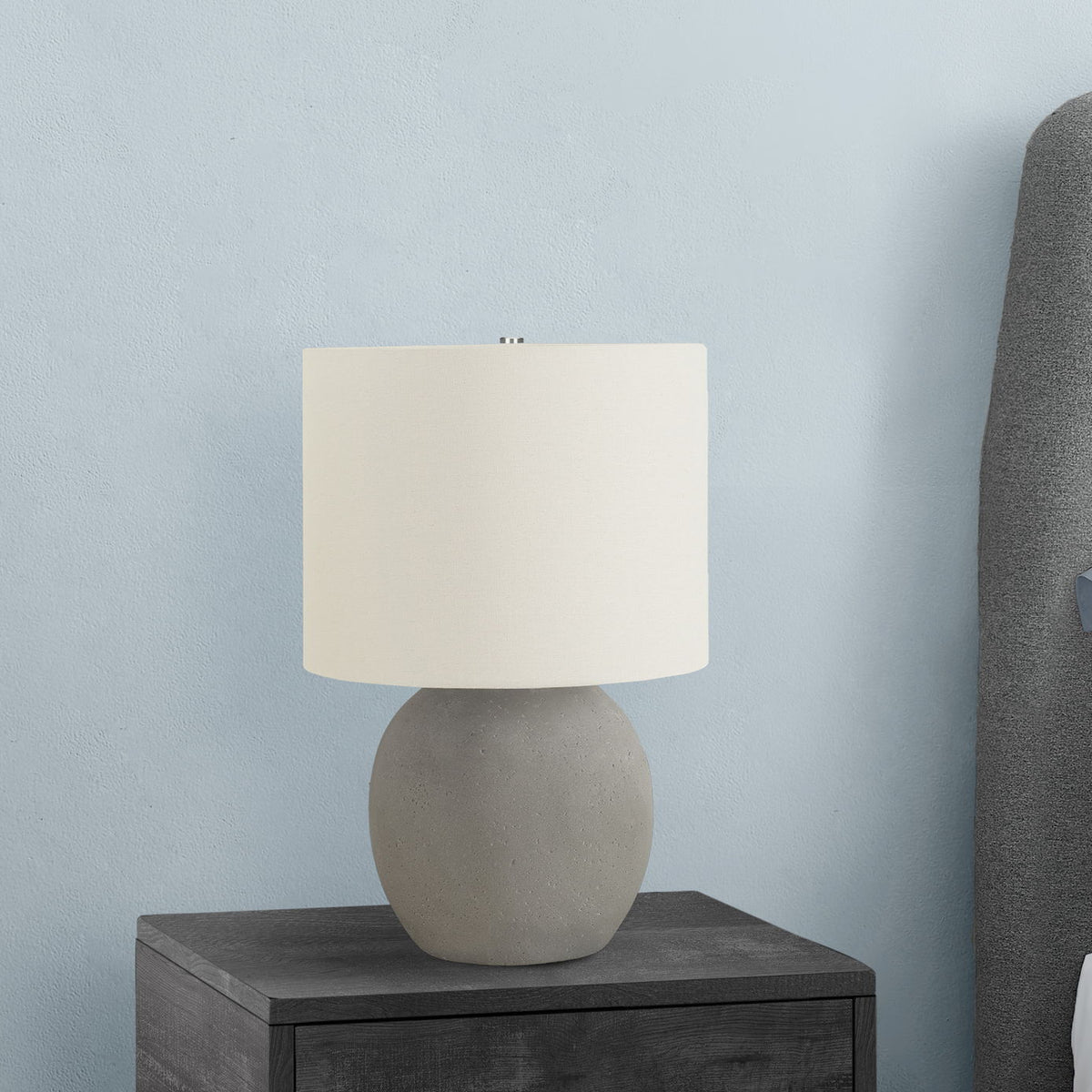 Lighting, Table Lamp, Concrete, Contemporary - Gray / Cream