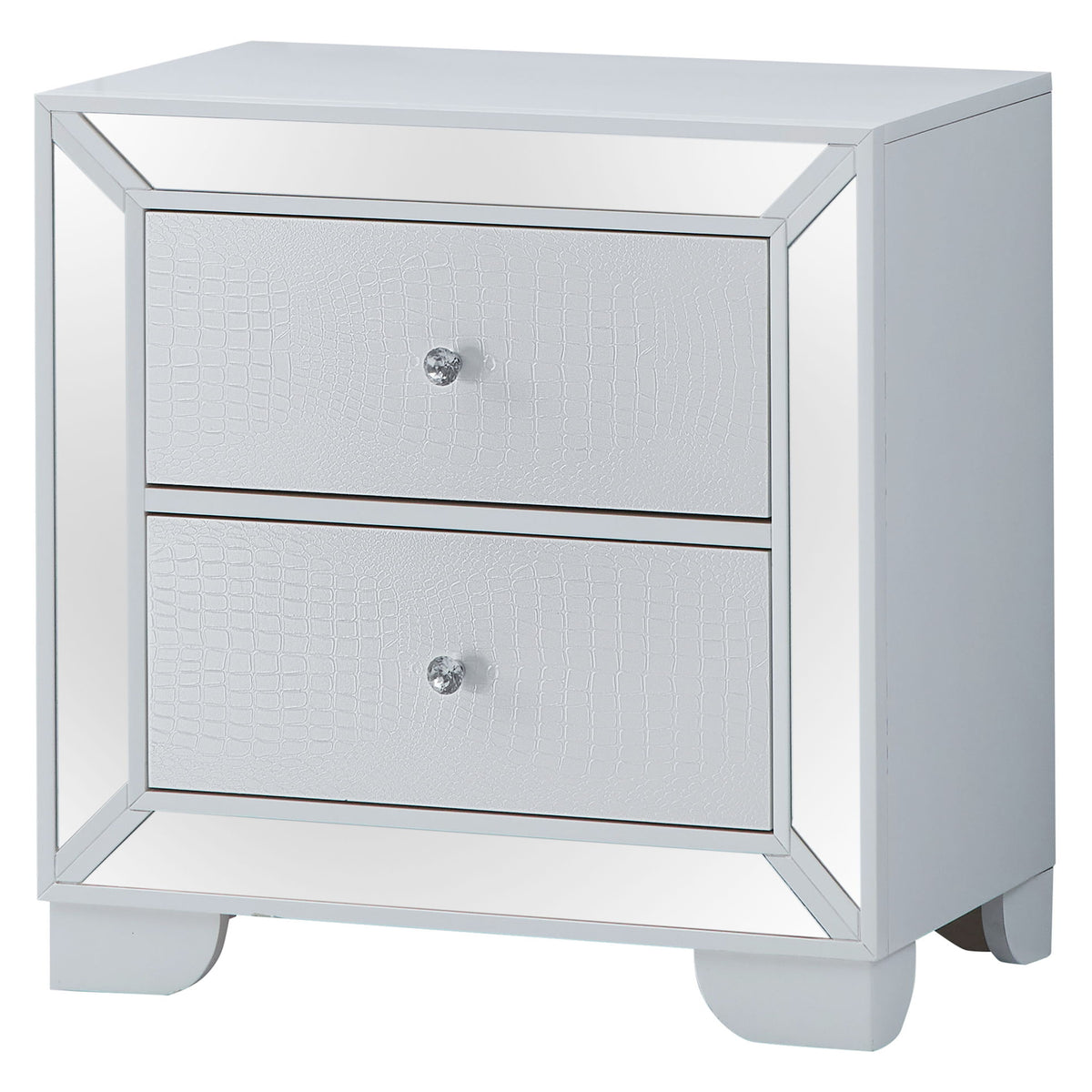 Nightstand Contemporary - Silver Champagne