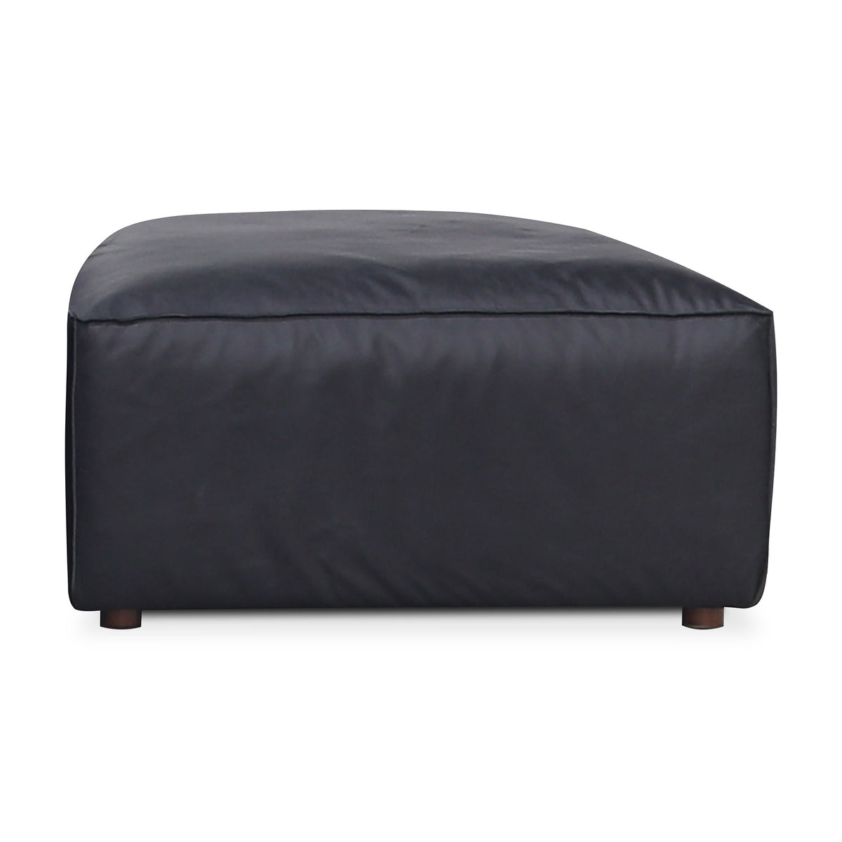 Form - Leather Ottoman - Vantage Black