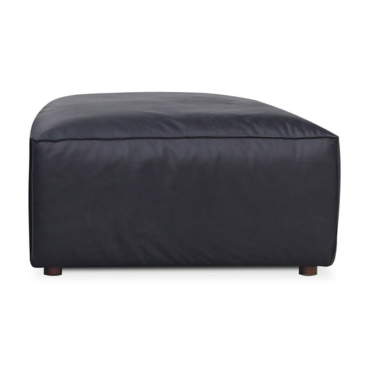 Form - Leather Ottoman - Vantage Black