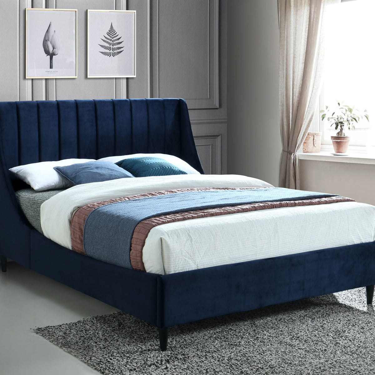 Eva - Velvet Bed