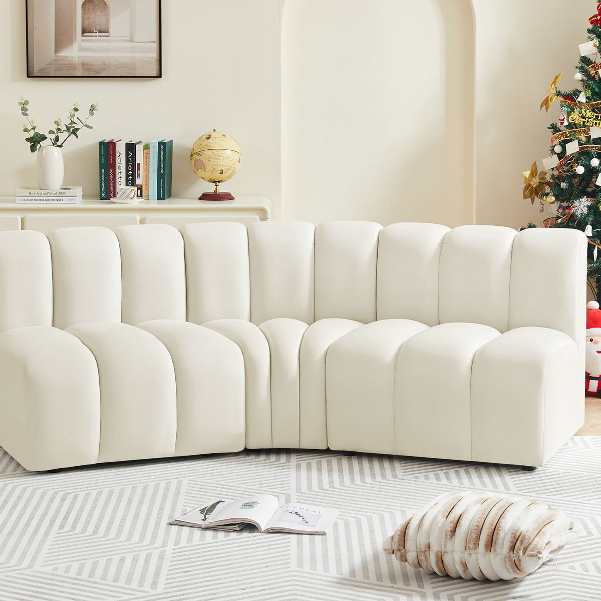 Arc - Velvet 3 Piece Modular Corner Sofa