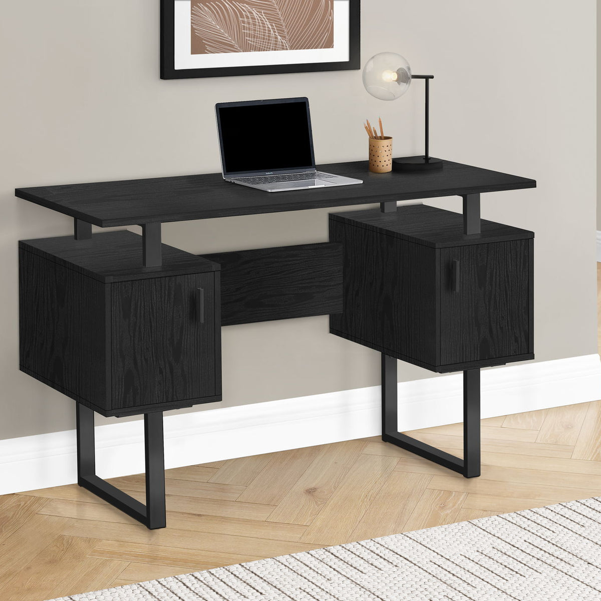 Computer Desk, Home Office, Laptop, Storage, Work, Contemporary, Modern